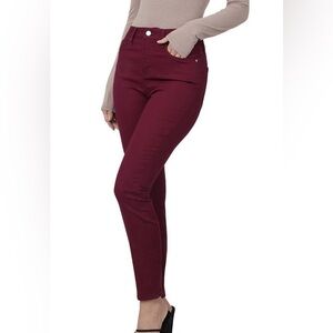 Zenana Burgundy Skinny Pants